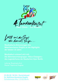 Plakat zum 4. Tandemkonzert 2018 (zwei Chöre - ein Konzert)